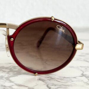 Cazal 644 Sunglasses Legend Color 010 Red Gold Brown Sun Glasses Authentic New